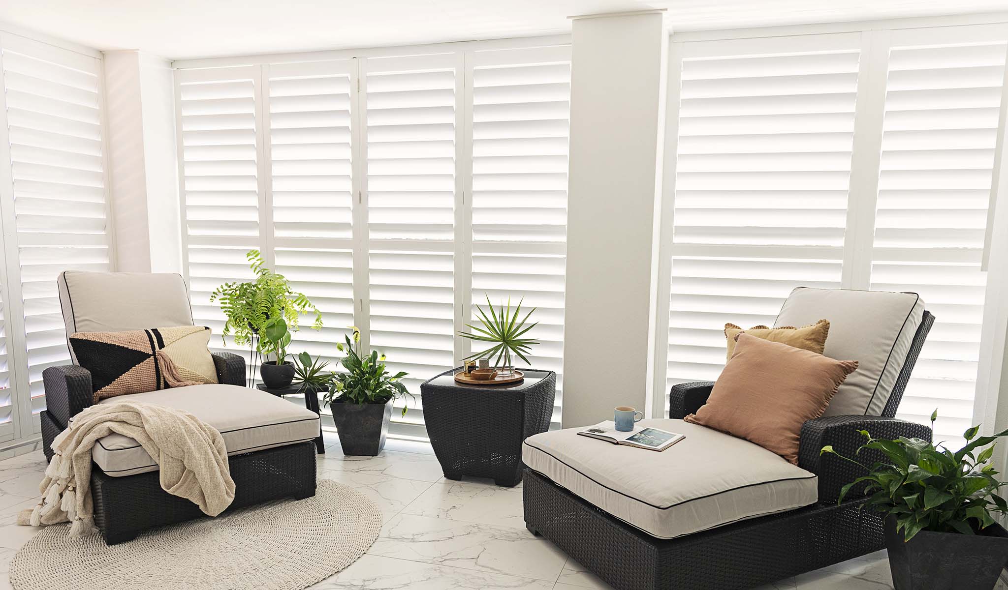 Dura Aluminium shutters on patio doors